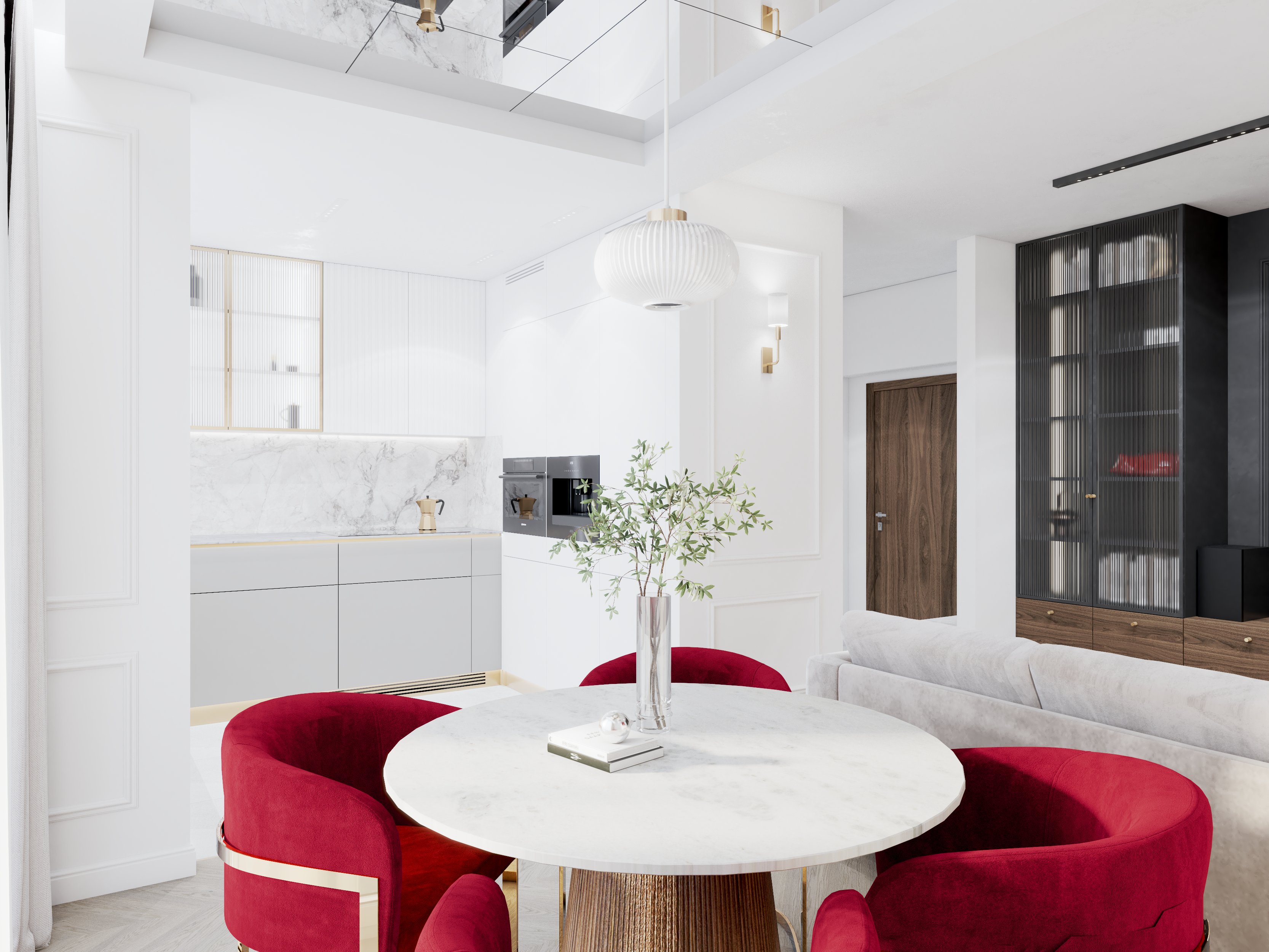 Projekt salonu w mieszkaniu Ka Studio